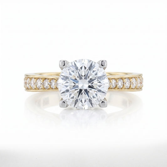 Diamond Yellow Gold Engagement Ring · 5.85ct