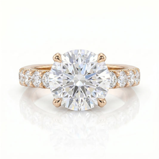 Diamond Rose Gold Engagement Ring · 5.55ct