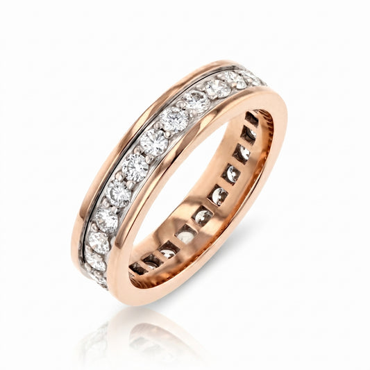 Diamond Rose Gold Eternity Band · 2.57ct