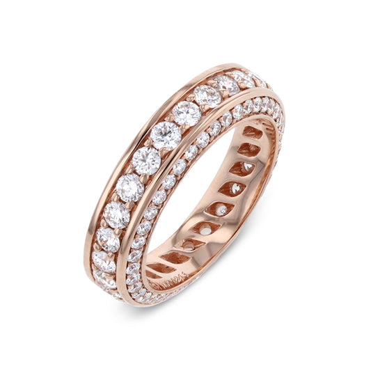 Diamond Rose Gold Eternity Band · 1.89ct