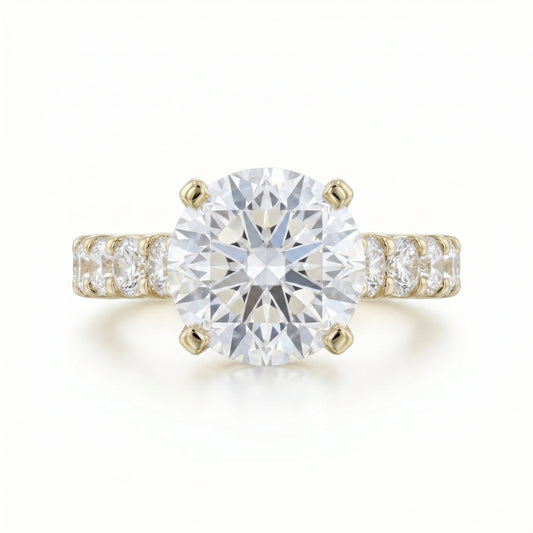Diamond Yellow Gold Engagement Ring · 2.50ct