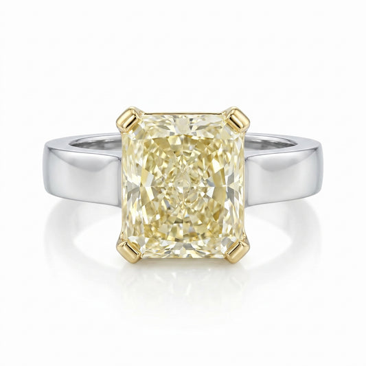 Platinum & 18K Yellow Gold Yellow Diamond Engagement Ring · 5.01ct