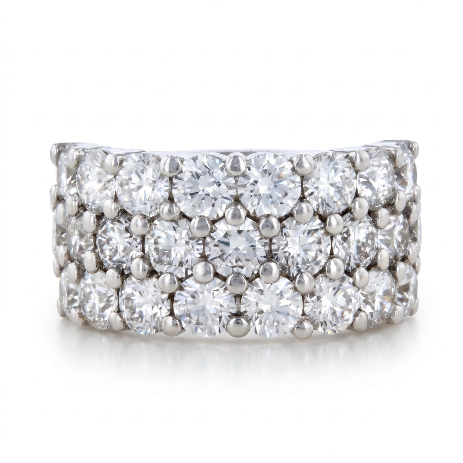 Diamond White Gold Wedding Band · 3.58ct