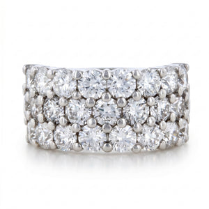Diamond White Gold Wedding Band · 3.58ct