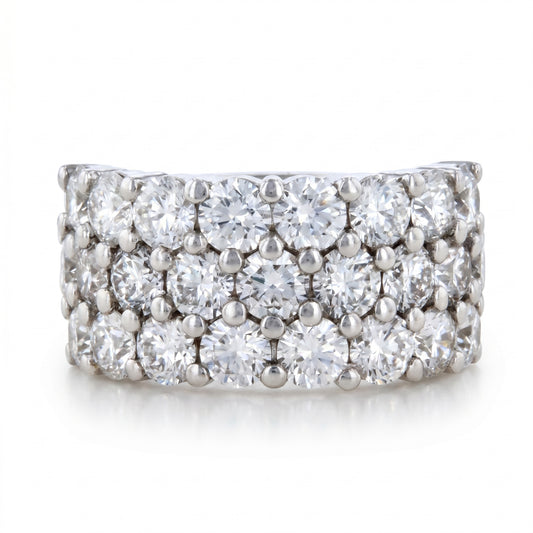 Diamond White Gold Wedding Band · 3.58ct