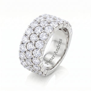 Diamond White Gold Wedding Band · 3.58ct