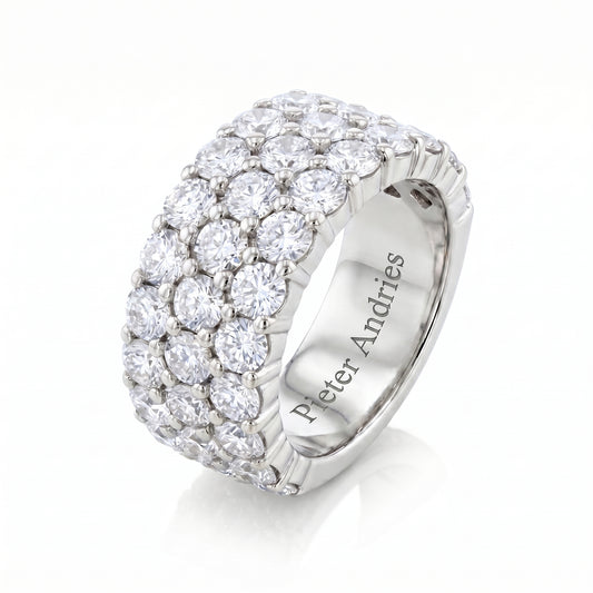 Diamond White Gold Wedding Band · 3.58ct
