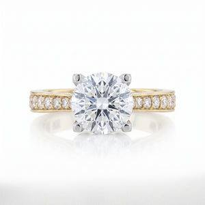 Diamond Yellow Gold Engagement Ring · 5.85ct