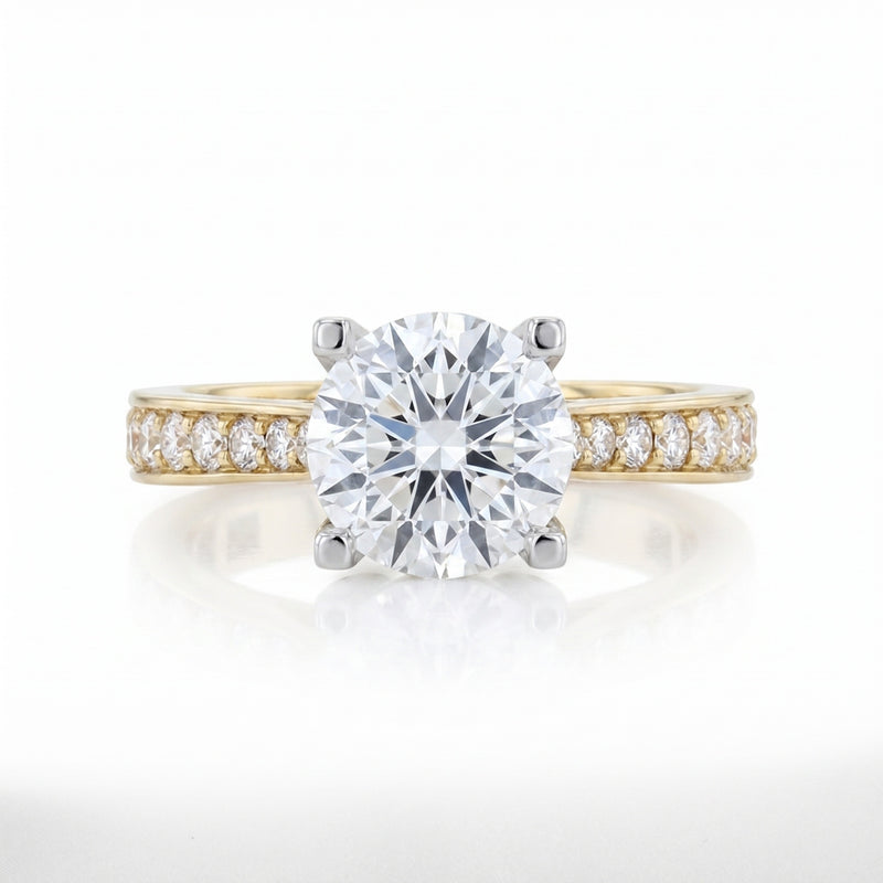 Diamond Yellow Gold Engagement Ring · 5.85ct