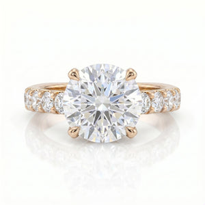 Diamond Rose Gold Engagement Ring · 5.55ct