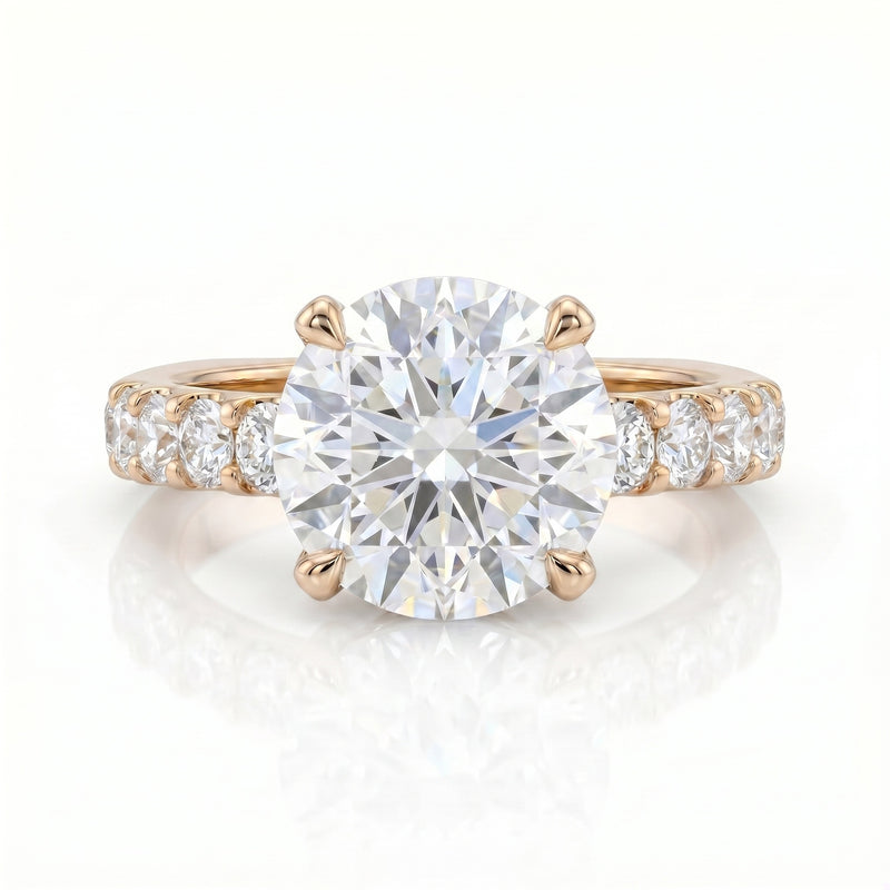 Diamond Rose Gold Engagement Ring · 5.55ct