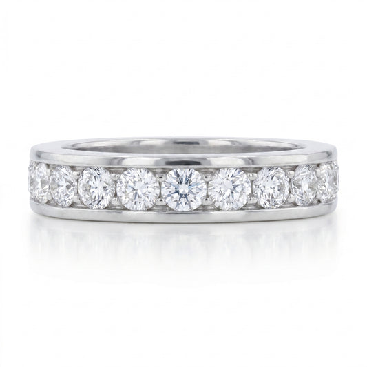 Diamond Platinum Eternity Band · 2.57ct