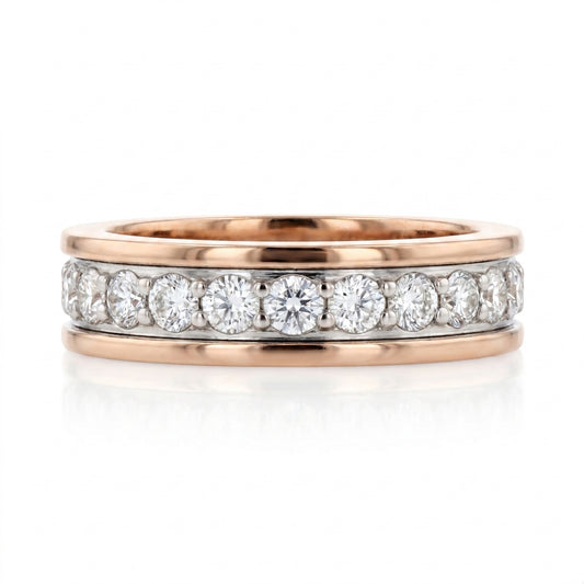 Diamond Rose Gold Eternity Band · 2.57ct