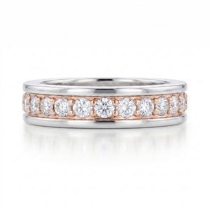 Diamond Rose & White Gold Eternity Band · 1.00ct