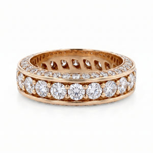 Diamond Rose Gold Eternity Band · 1.89ct