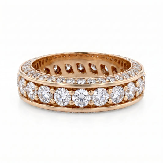 Diamond Rose Gold Eternity Band · 1.89ct