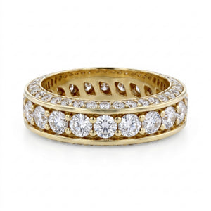 Diamond Yellow Gold Eternity Band · 1.89ct