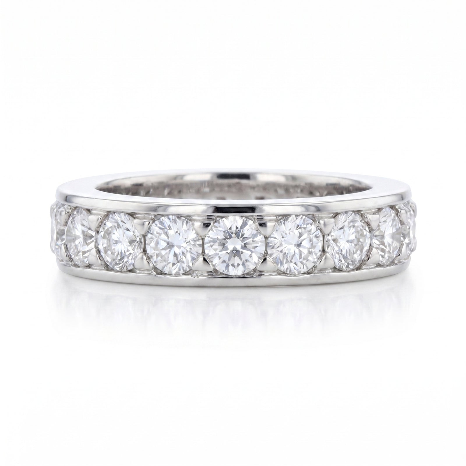 Diamond Platinum Eternity Band · 2.87ct