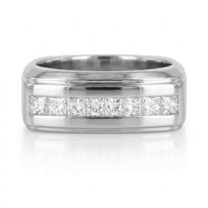 Men's Diamond Platinum Wedding Band · 3.57ct