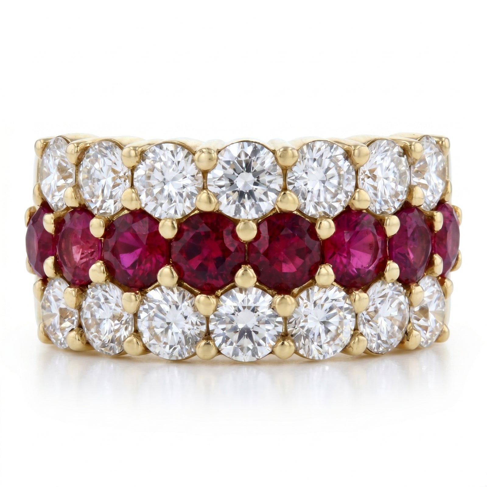 Ruby & Diamond Yellow Gold Ring · 3.58ct