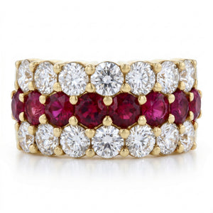 Ruby & Diamond Yellow Gold Ring · 3.58ct