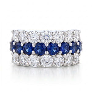 Sapphire & Diamond White Gold Ring · 3.58ct
