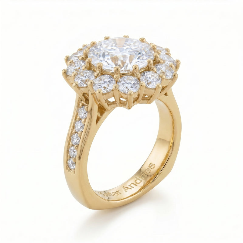 Diamond Yellow Gold Royal Engagement Ring · 1.32ct