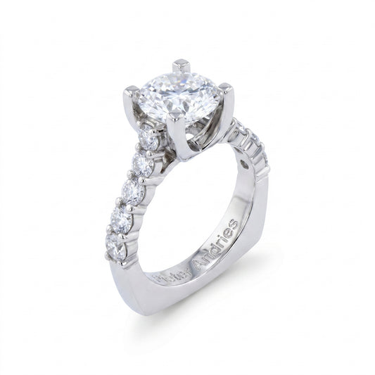 Diamond White Gold Engagement Ring No. 037