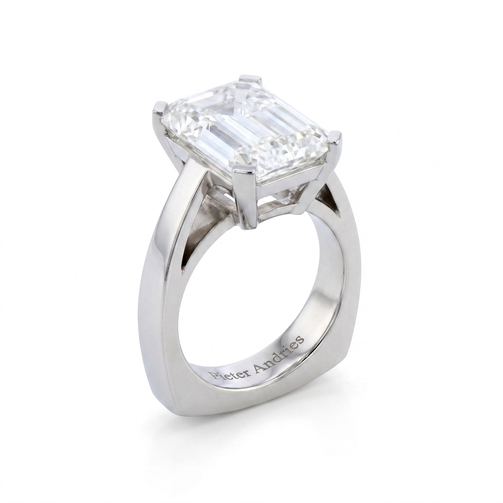 Diamond Platinum Engagement Ring No. 055
