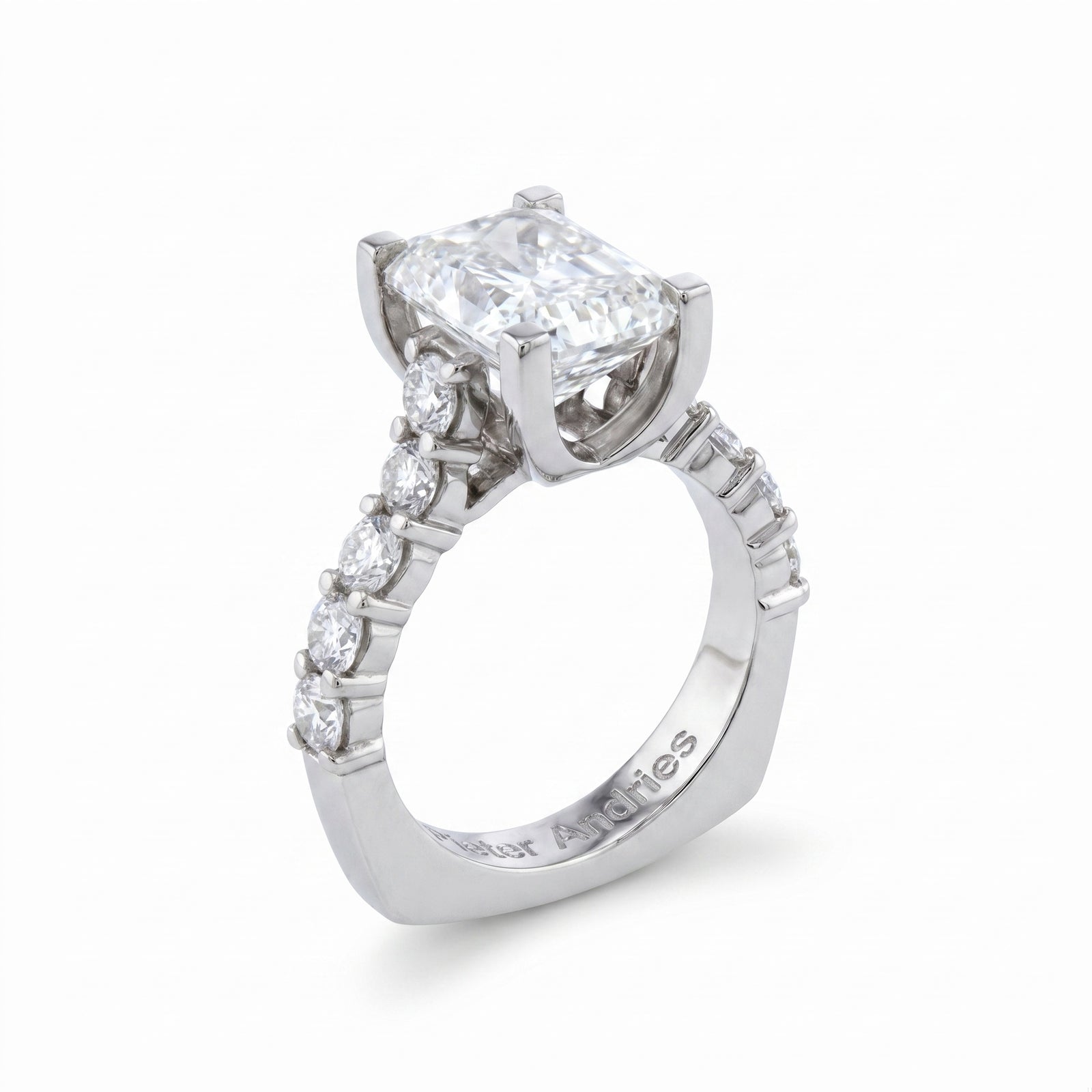 Diamond Platinum Engagement Ring No. 063