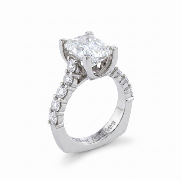 Diamond Platinum Engagement Ring No. 063