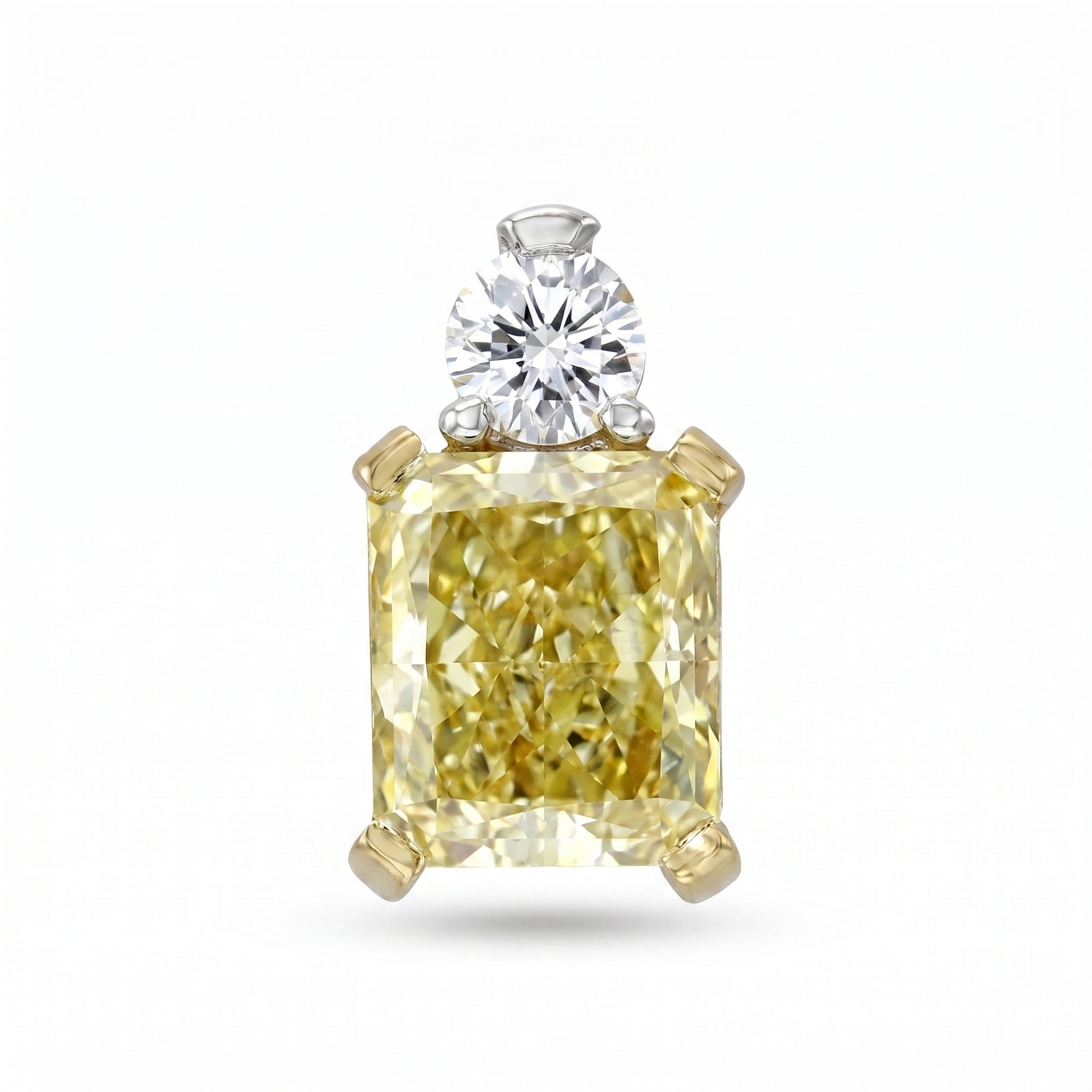 Yellow Diamond & Diamond Yellow Gold Pendant No. 121