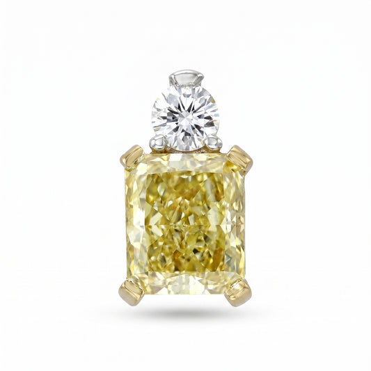 Yellow Diamond & Diamond Yellow Gold Pendant No. 121