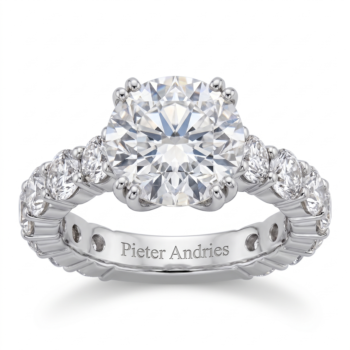 Diamond Platinum Engagement Ring No. 396
