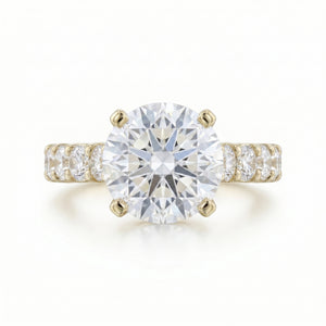 Diamond Yellow Gold Engagement Ring · 2.50ct