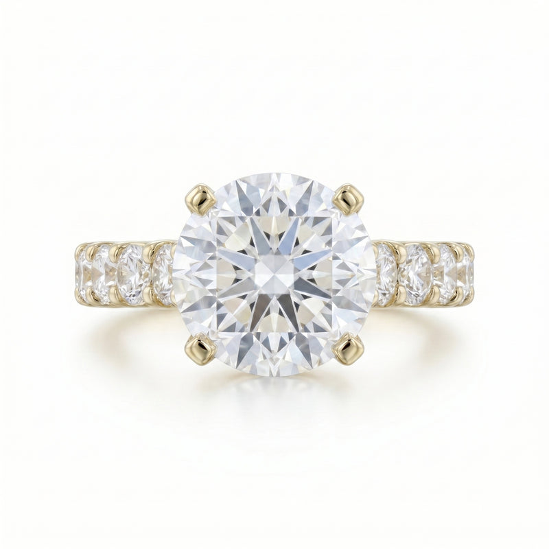 Diamond Yellow Gold Engagement Ring · 2.50ct