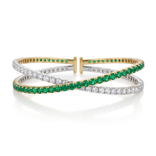 Pieter Andries 18K Yellow & White Gold Emerald & Diamond Bracelet · 2.62ct