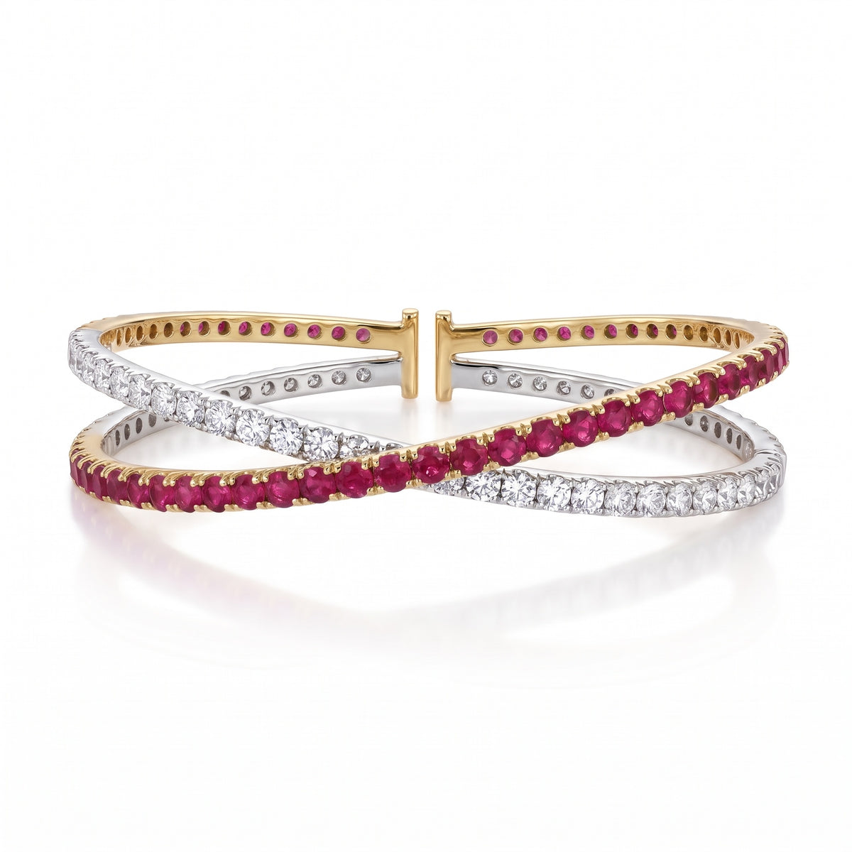 Pieter Andries 18K Yellow & White Gold Diamond & Ruby Bracelet · 2.62ct