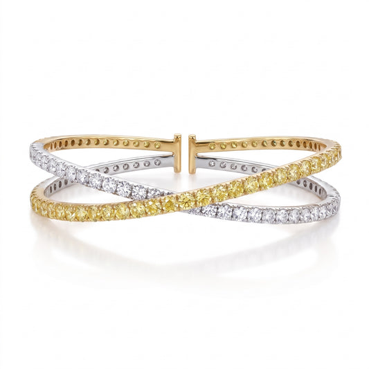 Pieter Andries 18K Yellow & White Gold Diamond & Yellow Diamond Bracelet · 2.62ct