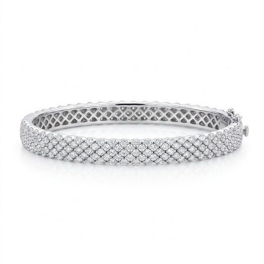 Pieter Andries Diamond White Gold Pavé Bangle Bracelet · 4.36ct