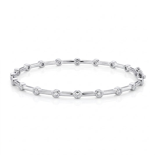 Pieter Andries Diamond White Gold Bezel Station Bracelet · 0.45ct