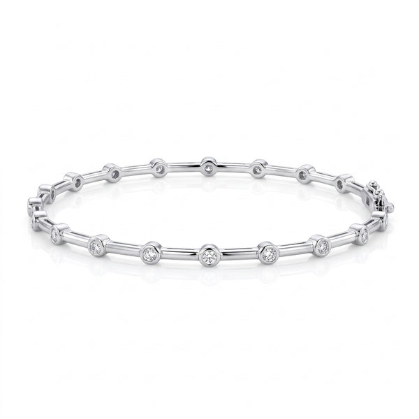 Pieter Andries Diamond White Gold Bezel Station Bracelet · 0.45ct