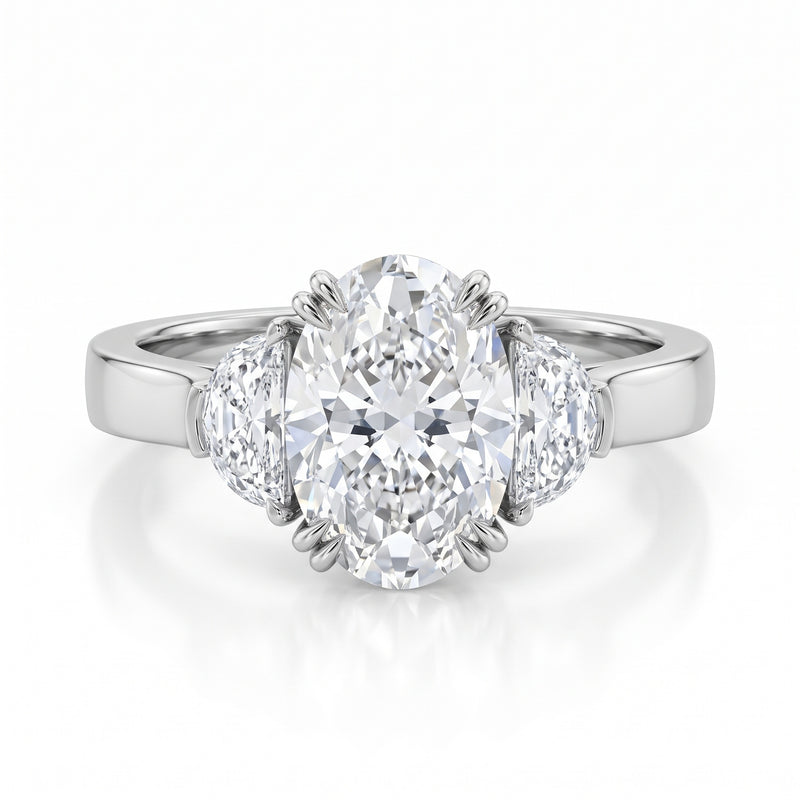 Diamond Platinum Engagement Ring · 6.06ct