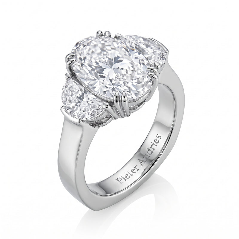 Diamond Platinum Engagement Ring · 6.06ct