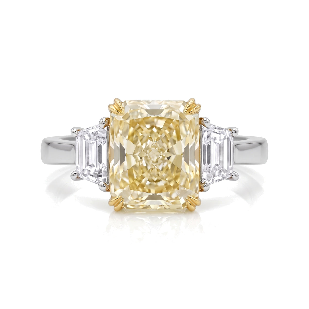 Pieter Andries Platinum & 18K Yellow Gold Yellow Diamond & Diamond Ring · 7.02ct