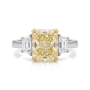 Pieter Andries Platinum & 18K Yellow Gold Yellow Diamond & Diamond Ring · 7.02ct