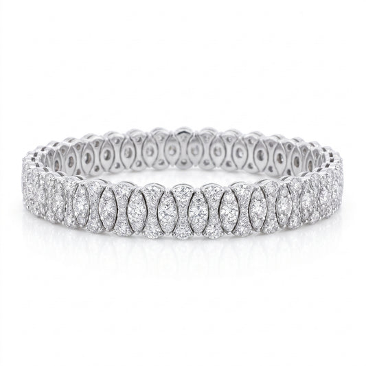 Pieter Andries Diamond White Gold Flexible Eternity Bracelet · 7.53ct