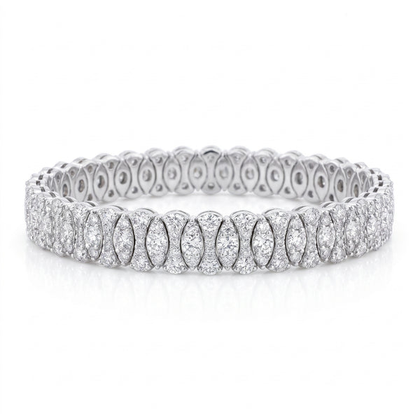 Pieter Andries Diamond White Gold Flexible Eternity Bracelet · 7.53ct