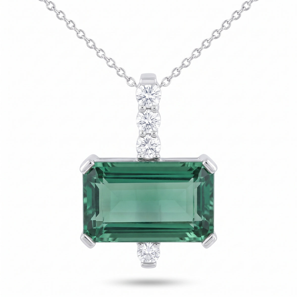 Pieter Andries Green Tourmaline & Diamond White Gold Pendant · 18.10ct