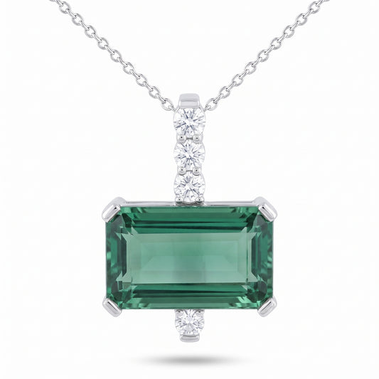 Pieter Andries Green Tourmaline & Diamond White Gold Pendant · 18.10ct